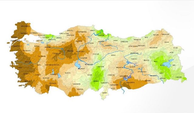 2023 Ekim ayı alansal yağış durumu