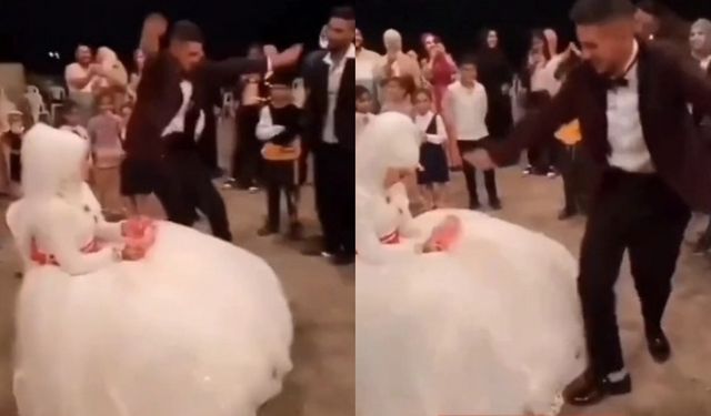 Kendi düğününde misket oynayan damat oyun stiliyle viral oldu