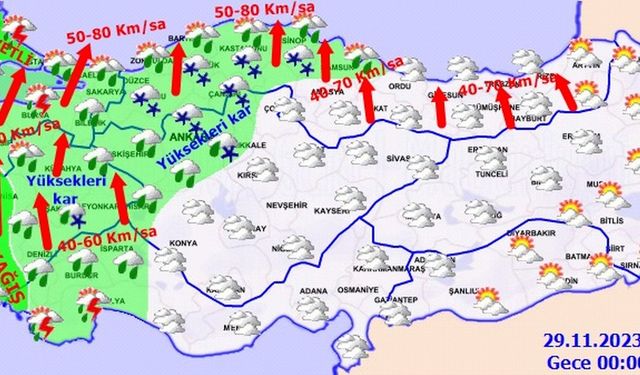 Yeni yağışlı hava etkili olacak Çarşamba ve Perşembe gününe dikkat