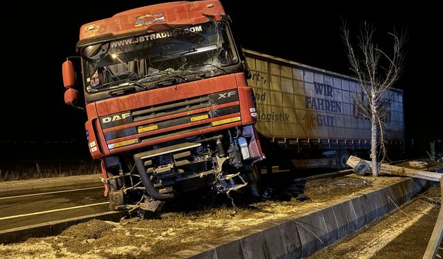 Aydınlatma direğine çarptı