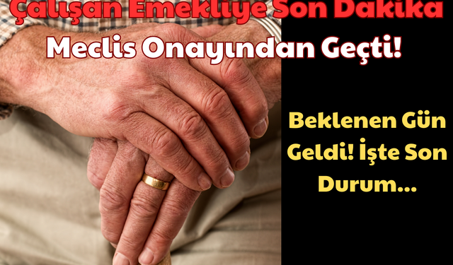 Çalışan Emekliye Son Dakika: Meclis Onayından Geçti! Beklenen Gün Geldi!