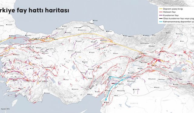 Türkiye Fay Hattı Haritasının Son Güncel Hali!