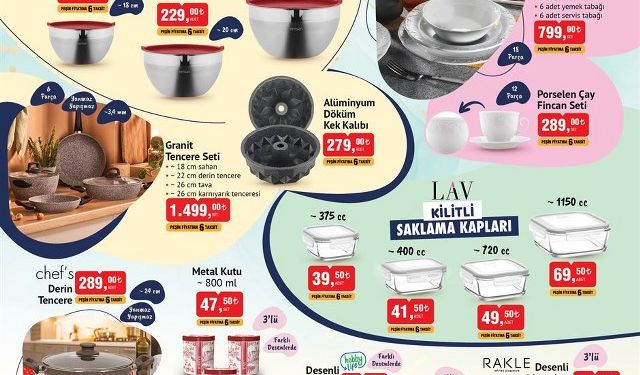 BİM'e: Toz Torbasız Süpürge, Blender Seti, Çatal/Kaşık/Bıçak Takımı, Granit Tencere Seti, Porselen Yemek Takımı geliyor!