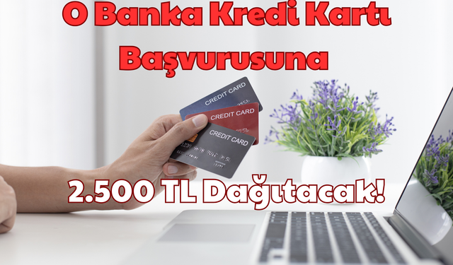 O Banka Kredi Kartı Başvurusuna 2.500 TL Dağıtacak!