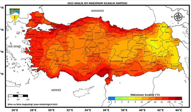 Son 53 yılın en sıcak aralık ayı oldu