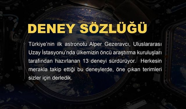 TUA yeni "Deney Sözlüğü" yayımladı