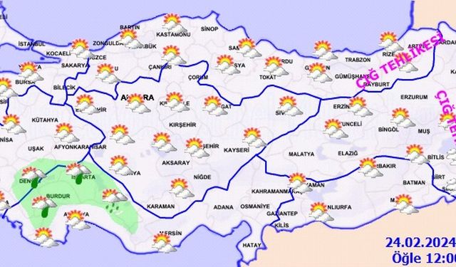 Doğu Karadeniz ve Doğu Anadolu için çığ uyarısı