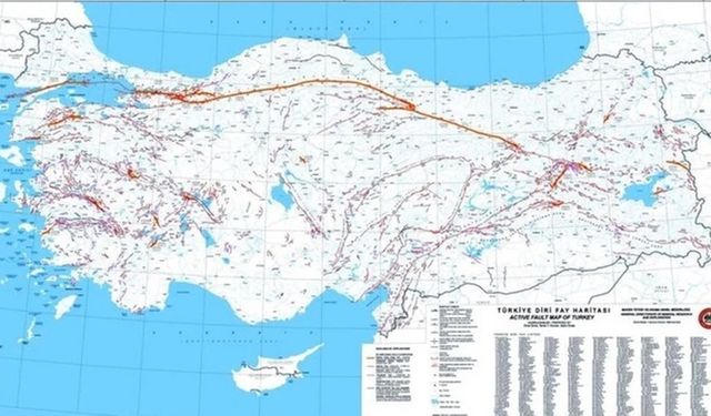 Türkiye diri fay hattı haritası güncellendi!