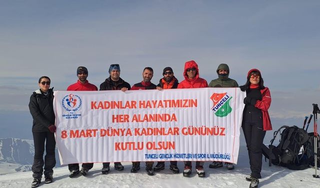 8 Mart için Ergan Dağı'na tırmanış gerçekleştirildi