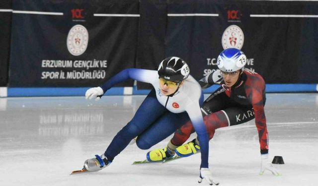 Short Track Türkiye şampiyonası, Erzurum’da başladı