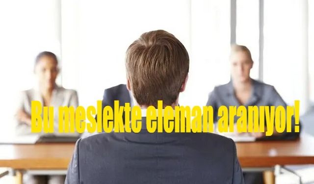 Bu meslekte eleman aranıyor!