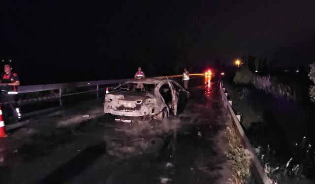 Erzincan'da kaza sonrası alev alarak yanan araçtaki 1 kişi öldü