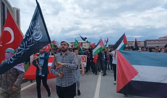 Erzincan’dan Filistin’e destek yürüyüşü
