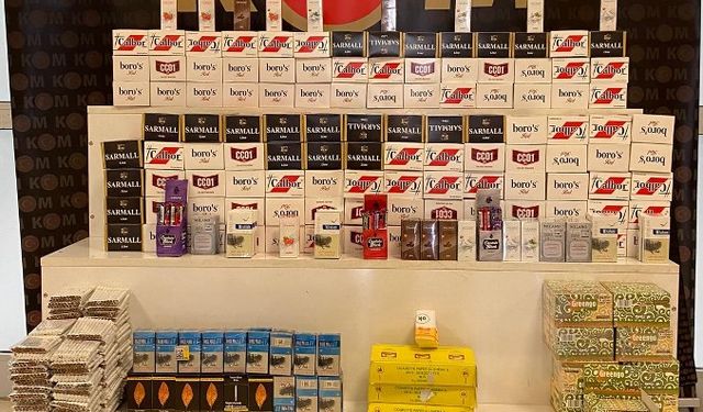 Büyük vurgun: Kaçak 25 bin 499 tütün ürünü 793 paket sigara ele geçirildi