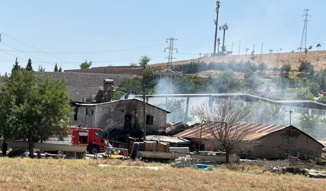 Elazığ'da bir depoda çıkan yangın eve sıçradı