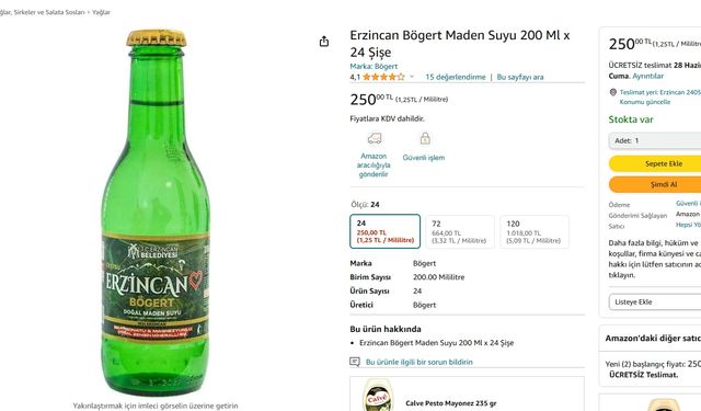 Erzincan'ın lezzeti artık Amazon'da