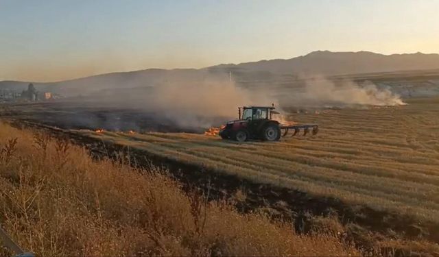 Ağrı’da 5 dönümlük tarla küle döndü