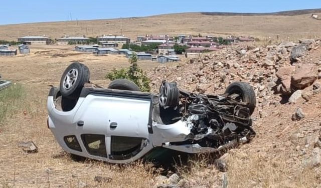 Elazığ’da otomobil takla attı: 1 yaralı