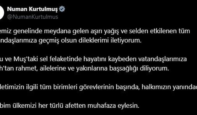 TBMM Başkanı Kurtulmuş: "Devletimizin ilgili tüm birimleri görevlerinin başında, halkımızın yanındadır"