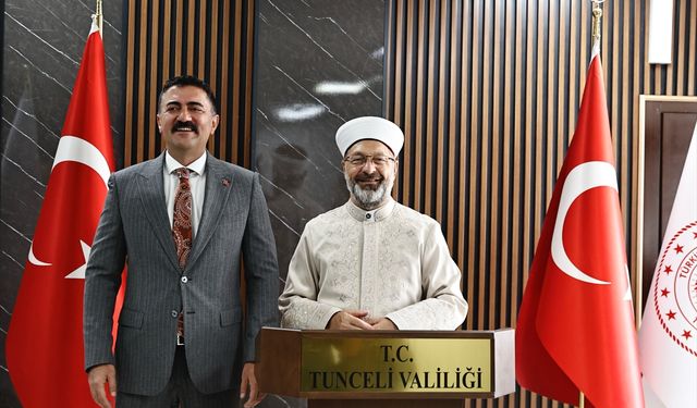 Diyanet İşleri Başkanı Ali Erbaş, Tunceli Valiliğini ziyaret etti