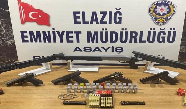 Elazığ'da ruhsatsız silah operasyonlarında 10 şüpheli gözaltına alındı