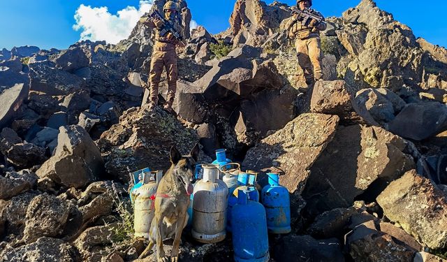 Ağrı'da terör örgütü PKK/KCK'ya yönelik operasyonda yaşam malzemesi ele geçirildi