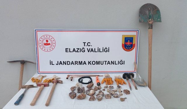 Elazığ'da kaçak kazı yapan şüpheli yakalandı