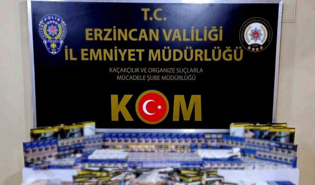 Erzincan’da kaçak tütün mamulleri ele geçirildi