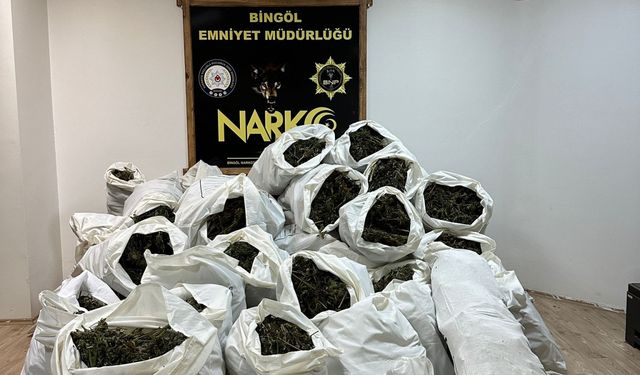 Bingöl'de iki araçta 542 kilogram esrar ele geçirildi