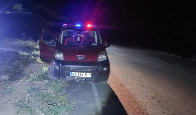 Kars'ta şarampole devrilen otomobildeki 1 kişi yaralandı