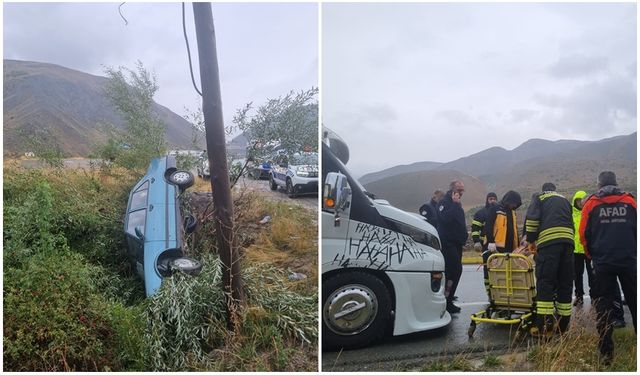 Sakaltutan mevkiinde sıkışmalı trafik kazası; 1 yaralı