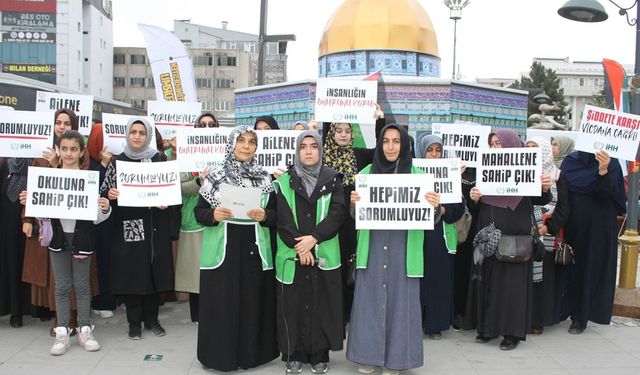 Van'da kadına yönelik şiddete tepki gösterildi