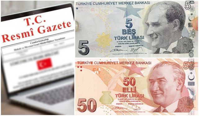 5 TL ve 50 TL'lik Banknotlarda nasıl bir değişiklik yapıldı?