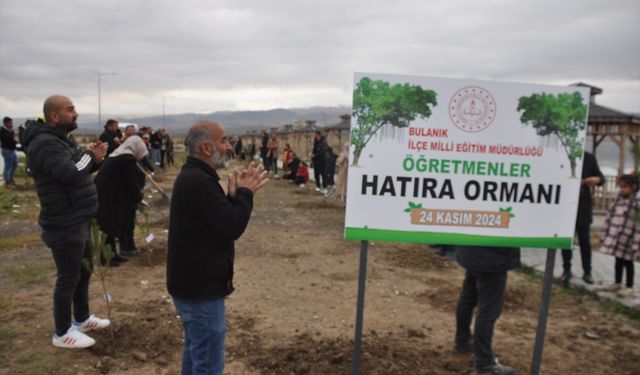 Muş'un Bulanık İlçesinde öğretmenler için hatıra ormanı kuruldu