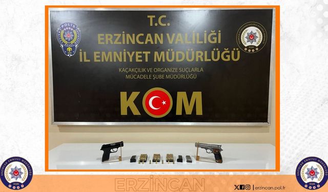 Erzincan'da Kaçak Silah Operasyonu: 4 Şüpheli Gözaltında