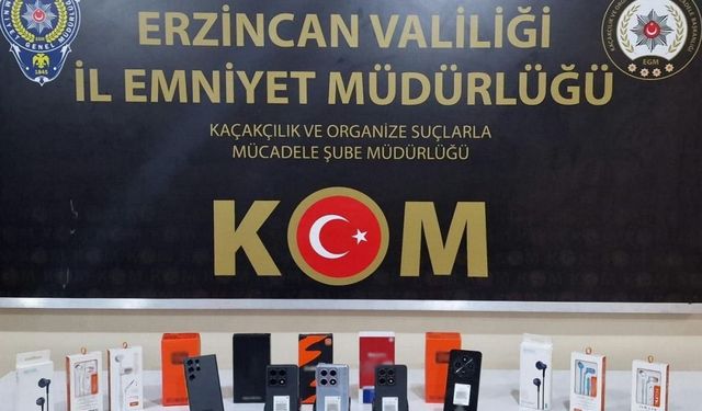 Erzincan'da gümrük kaçağı telefon ele geçirildi