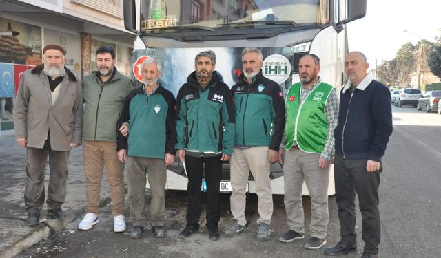 Erzincan’dan 121. yardım tırı yola çıktı