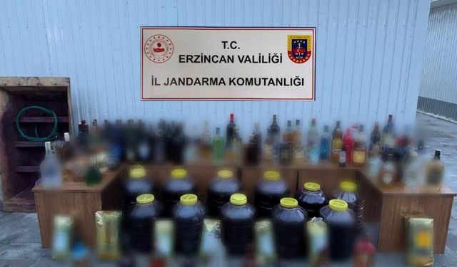 Erzincan’da sahte alkol operasyonu