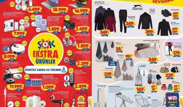 ŞOK! Şok market 11-17 Aralık kataloğunda, cam temizleme robotu, motosiklet brandası, bereler, polarlar ve daha fazlası