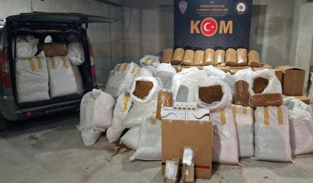 Erzincan’da Kaçak Tütün Operasyonu: 2.5 Ton Kaçak Tütün Ele Geçirildi!