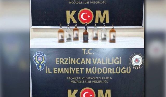 Erzincan’da kaçak içki operasyonu