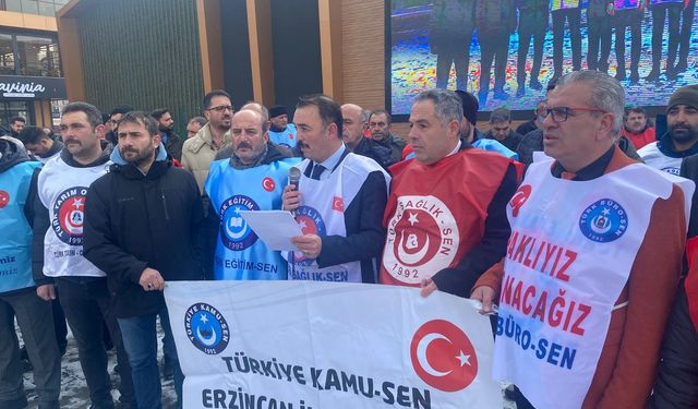 Erzincan’da Kamu-Sen’den Zam Oranına Tepki