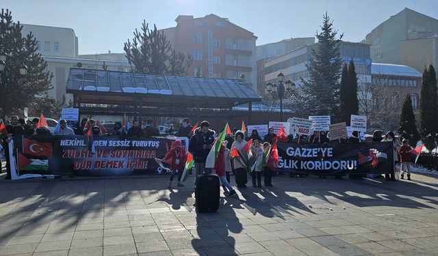 Erzurum'da Hekim ve Sağlık Çalışanlarından 60. Hafta Protestosu: "İsrail Bir Terör Devletidir"