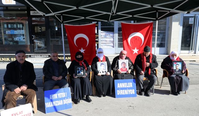 Muşlu aileler, DEM Parti binası önündeki "evlat nöbeti"ni sürdürdü