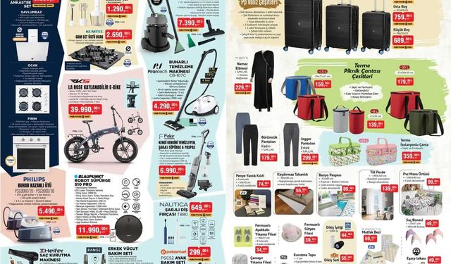 11 Nisan'da BİM markette, beyaz eşyadan temizlik ürünlerine, elektronikten, tekstile indirimli ürünler sizi bekliyor