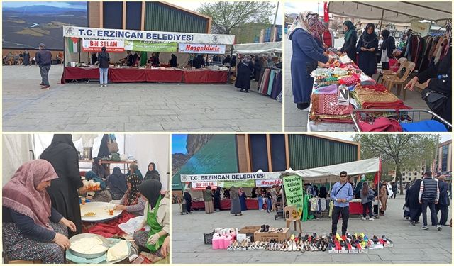 Gönüller Tek Yürek! Erzincan Dörtyol Meydanı'nda Gazze İçin Yardım Kermesi