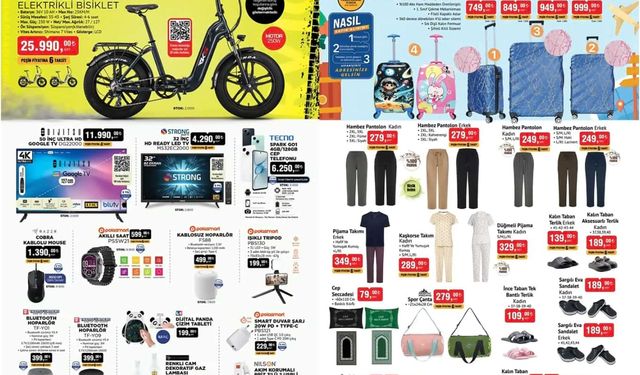 Bim'e 16 Mayıs'ta Katlanır Bisiklet, LED Tv, Ankastre Set, Mutfak, Tekstil ve Kozmetik ürünleri geliyor