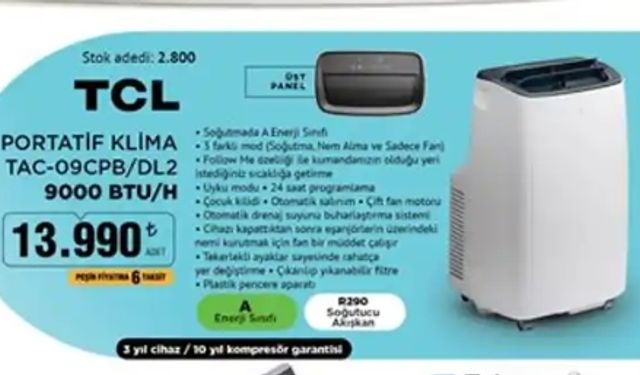 BİM’e Bu Cuma Portatif Klima Geliyor!