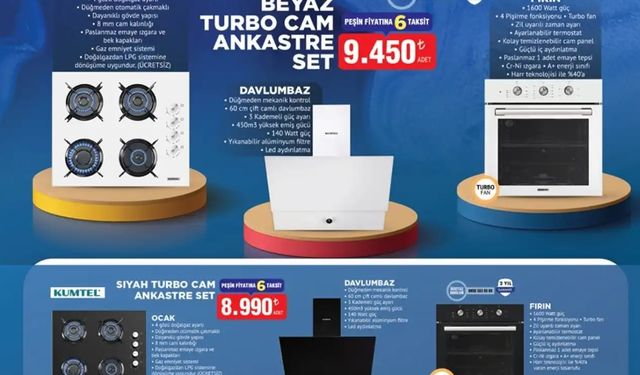 BİM’de Ankastre Set Kampanyası: 12 Eylül Cuma Günü İki Renk Seçeneğiyle Satışta