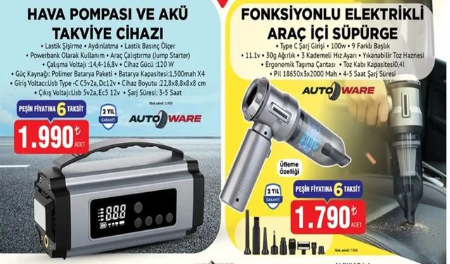 17 Ekim’de BİM’de: Araç İçi Süpürge ve Akü Takviye Cihazı Sürprizi!